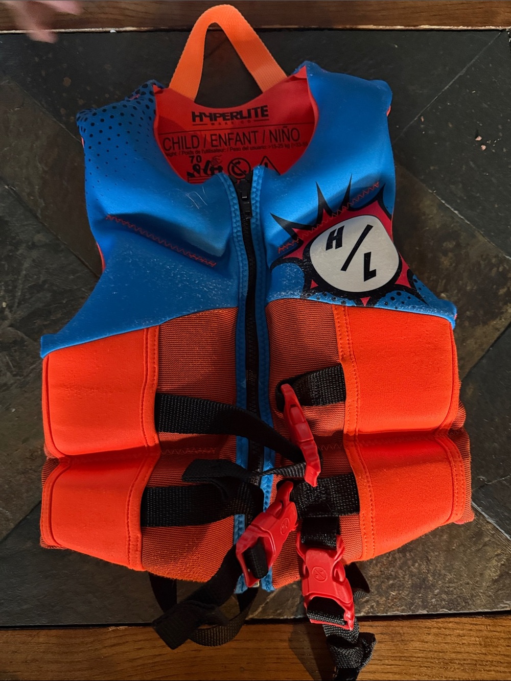 Kids Orange & Blue Life Vest Costume